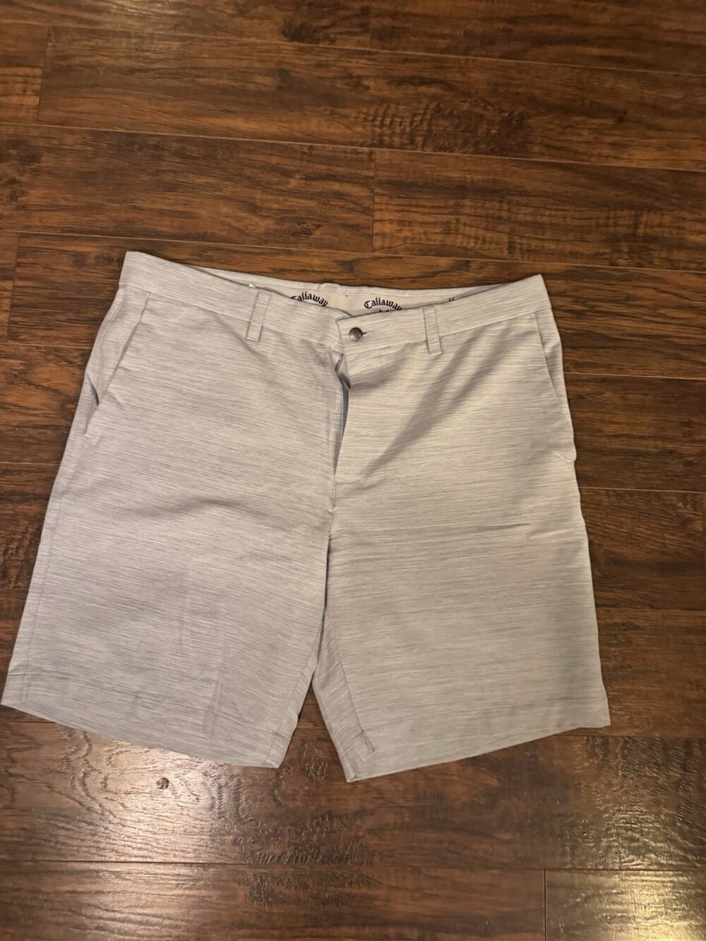 Callaway Men’s Golf Shorts 38 Gray Flat Front Pockets